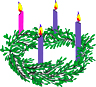 Adven Wreath with Four Candles