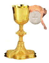 Jesus in the Host and in the Chalice