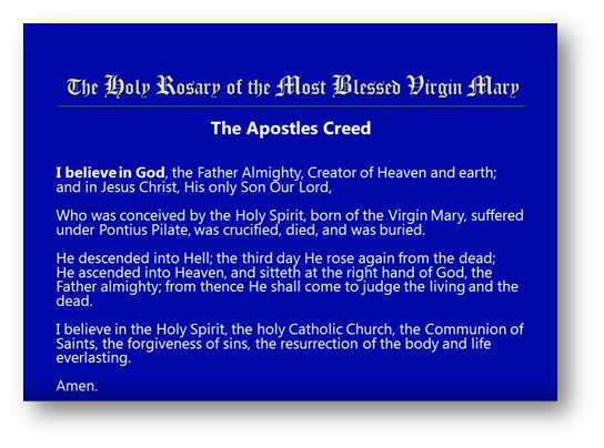 The Holy Rosary of the Blessed Virgin Mary Video