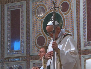 Pope Francis with Crozier