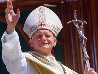 Pope John Paul II with Crozier