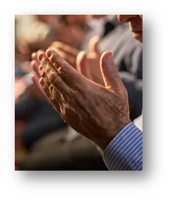 Muslim's hands cupped in prayer